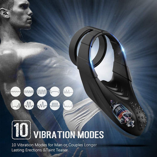 Vibrating Cock Ring with 10 Vibration Modes for Couple