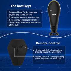 Bluetooth Control Thrusting Prostate Massager With Dual Cock Ring