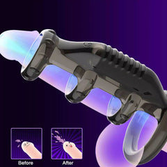 Vibrating Penis Ring Penis Sleeve Enhancer Size