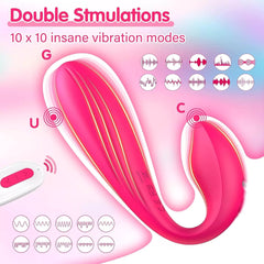 APP Controlled U Shaped Wearable G-Spot Clitoral Vibrator