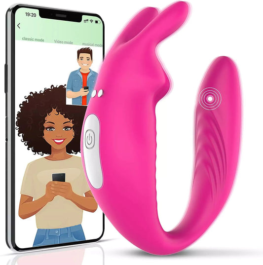 Long Distance Control U Shaped Wearable G-Spot Clitoral Vibrator