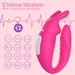 Long Distance Control U Shaped Wearable G-Spot Clitoral Vibrator