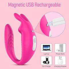 Long Distance Control U Shaped Wearable G-Spot Clitoral Vibrator