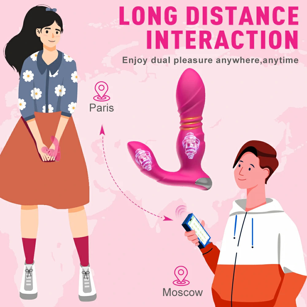 app control thrusting wearable vibrator