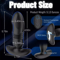 APP Controlled Vibrating Anal Plug Vibrator with Thrusting