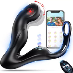 App Controlled Wiggling Prostate Massager with Cock Ring