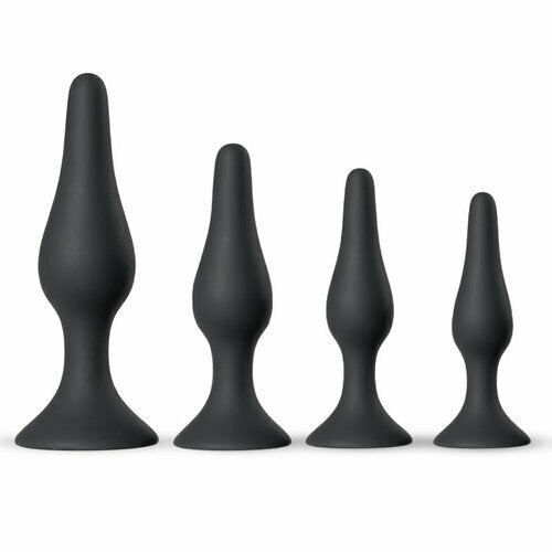 Plugs anaux en silicone pour débutants, ensemble de démarrage pour entraîneur, ensemble de 4 pièces