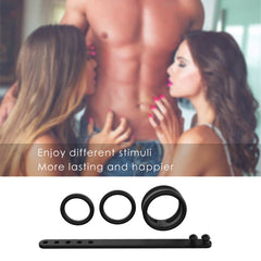 3Pcs Adjustable Cock Ring for Enhancer -Fits All