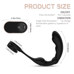 Vibrating Prostate Massager With 9 Modes & Dual Penis Ring with Remote