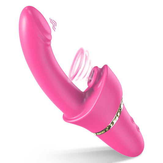 G Spot Dildo Rabbit With Clitoral Suction Vibrator