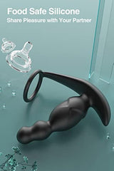 APP Control 360° Rotating Prostate Massager With Anal Plug Beads