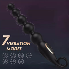 Handle Vibrating Anal Beads Massager with 7 Modes