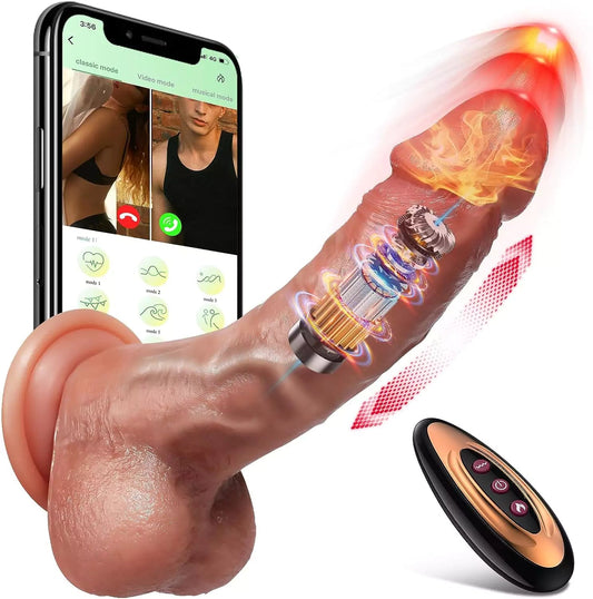 8.4" APP Control Big Dildo With Heating & Thrusting