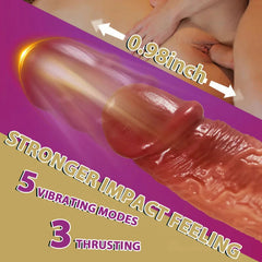 SINGER 3 IN 1 Realistic Non-Sticky Blush Heating 9inch Dildo