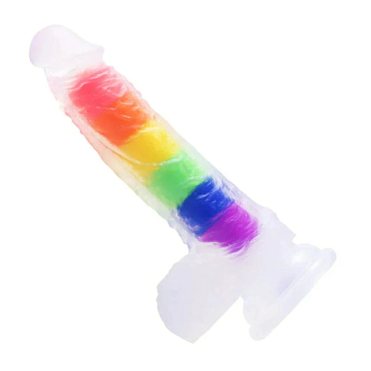 Julian - 5.4-Inch Rainbow Jelly Realistic Dildo with Suction Cup