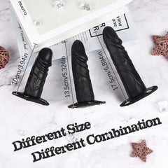 3 Removeable Silicone Double Sided Strapon Dildo with Harness Belt