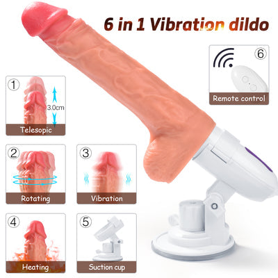 9.13in 360° Rotation & Thrusting Realistic Dildo Machine