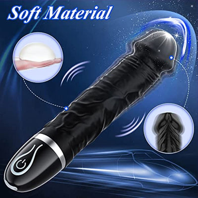 G Spot Vibrator Black Dildo with 7 Vibration Mode