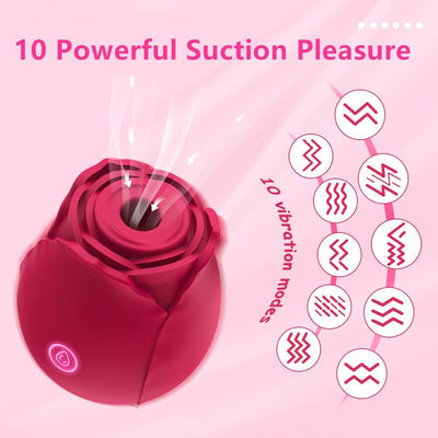 CAROLA | Multiple Suction Modes Rose Vibrator Clit Stimulator