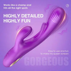 3 in 1 Flapping G Spot Rabbit Vibrator Sex Toys for Woman