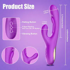 3 in 1 Flapping G Spot Rabbit Vibrator Sex Toys for Woman