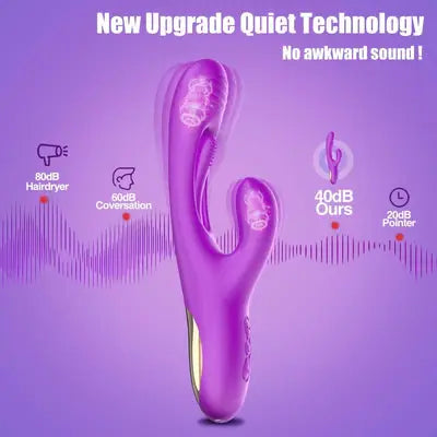 3 in 1 Flapping G Spot Rabbit Vibrator Sex Toys for Woman