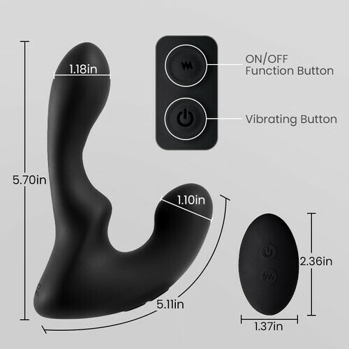 9 Vibrating Dual Motor 30° Wave-motion Prostate Massager