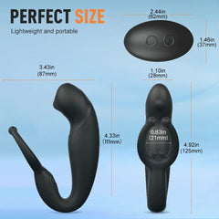 Demon:Prostate Massager P-Spot Butt Plug 9 Vibrating Male Sex Toy