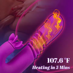 Seraphina 3 Telescopic Vibration 7 Rotating Heating Bendable Vibrator for Clitoral and G-spot Stimulation