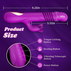 Seraphina 3 Telescopic Vibration 7 Rotating Heating Bendable Vibrator for Clitoral and G-spot Stimulation