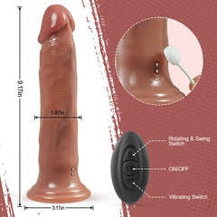 EVO - 5 Beads Rotating Swing Vibrating Dildo 9.17 Inch