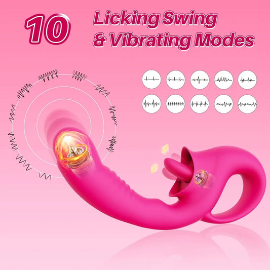 Clitoralis Stimulator for Women with 10 Licking & Vibrating Modes