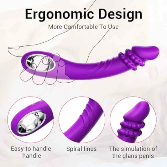 10 Vibration Realistic Vibrator Dildo for Women with Beads