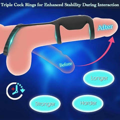 Vibrating Cock Ring for Penis Testicles G Spot Stimulation