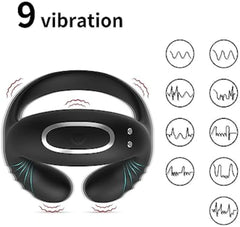 App Control Open Triangular Vibrating Penis Ring Delay Lock Ring with 9 Vibration Modes