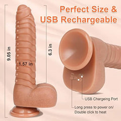 Realistic Vibrating Dildo with Strong Suction Cup for Hands-Free Play