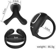 App Control Open Triangular Vibrating Penis Ring Delay Lock Ring with 9 Vibration Modes